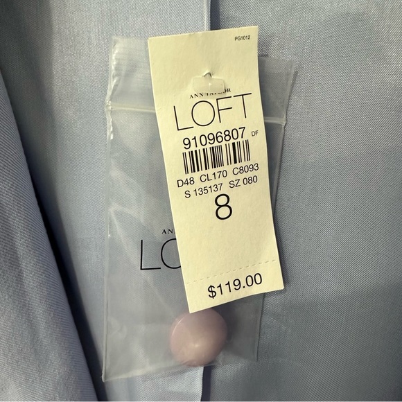 AnnTaylor LOFT Linen Jacket in Periwinkle Blue (8) - Picture 5 of 5